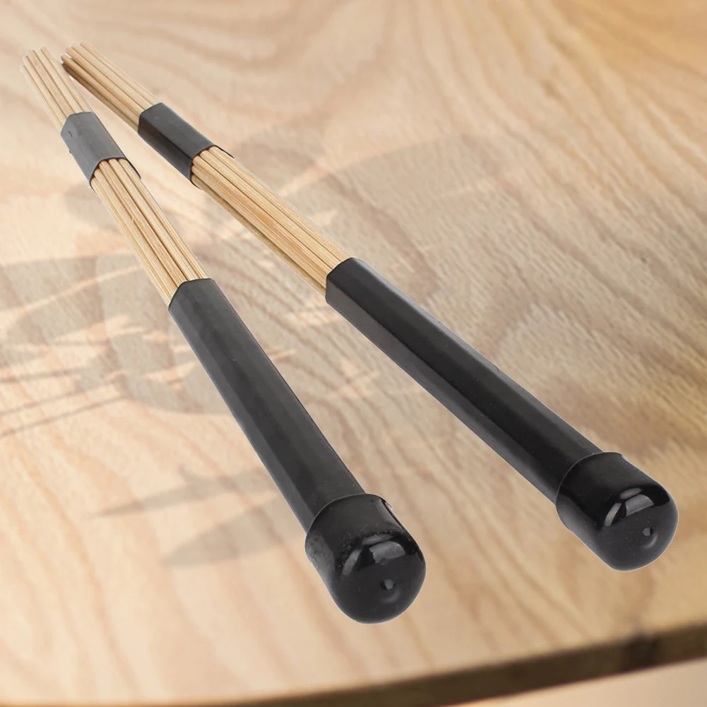 

1Pair 40cm Drum Brush Professional Bamboo Jazz Drum Brushes Replacement Black Practical Gift for Beginners Drum Kit Accessories
