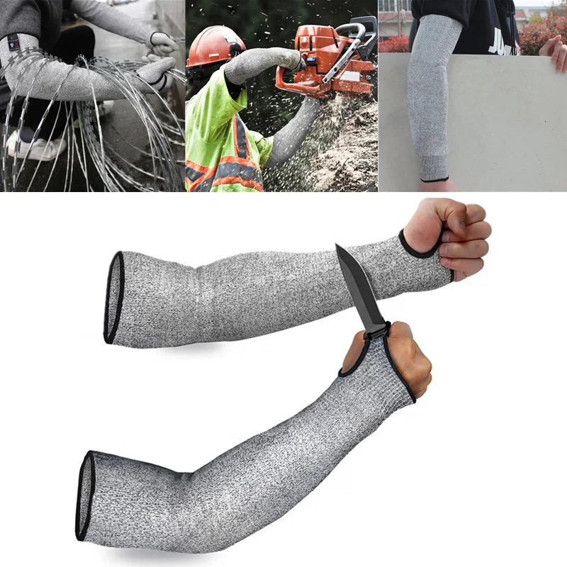 1Pc Level 5 HPPE Cut Resistant Anti-Puncture Work Protection Arm Sleeve Cover Cut-resistant Arm Sleeve ED-shipping New