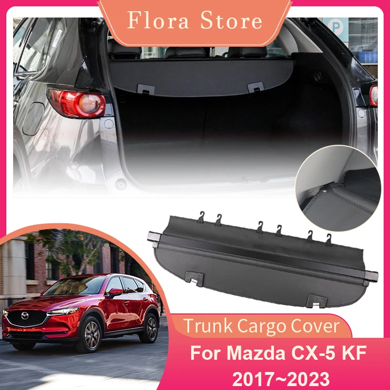 Rear Trunk Cargo Cover for Mazda CX-5 KF CX5 2017~2023 Blinds Partition Board Privacy Shield Shade Curtains Security Accessories