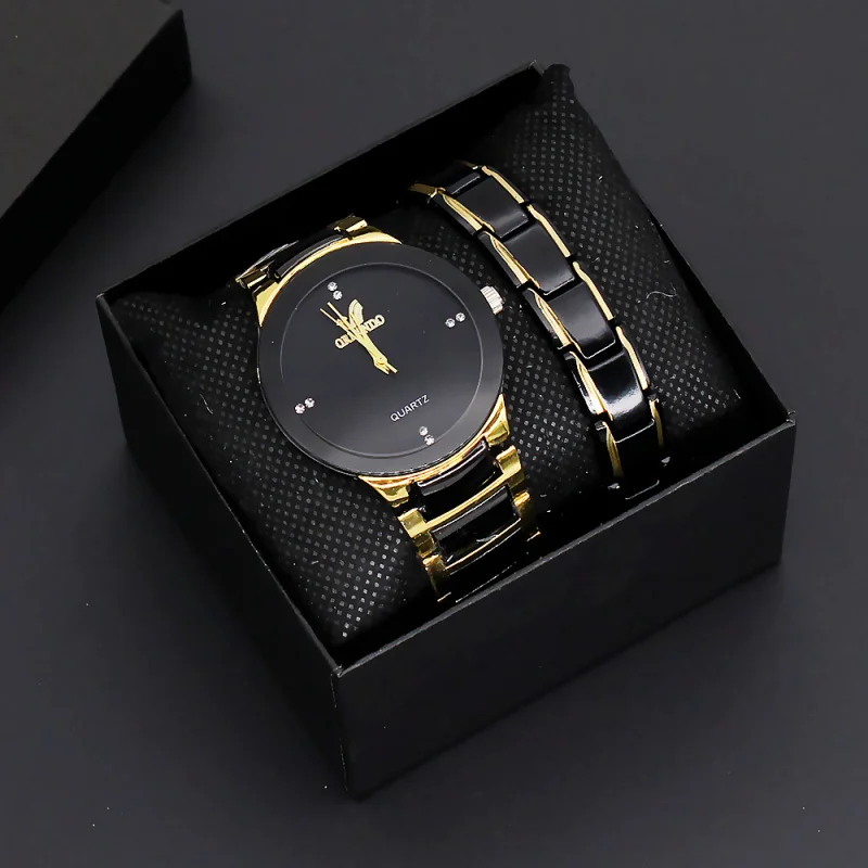 Couples wrist watch set New Quartz Watch Men's Watch Women's Watch Couple Watch Steel Band Suit