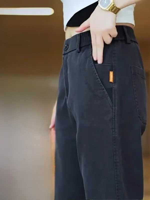 

Утепленные флисовые брюки Thiened Fce для осени и зимы, новые, свободные, прямого кроя, повседневные, немнущиеся, мужские, для работы и отдыха