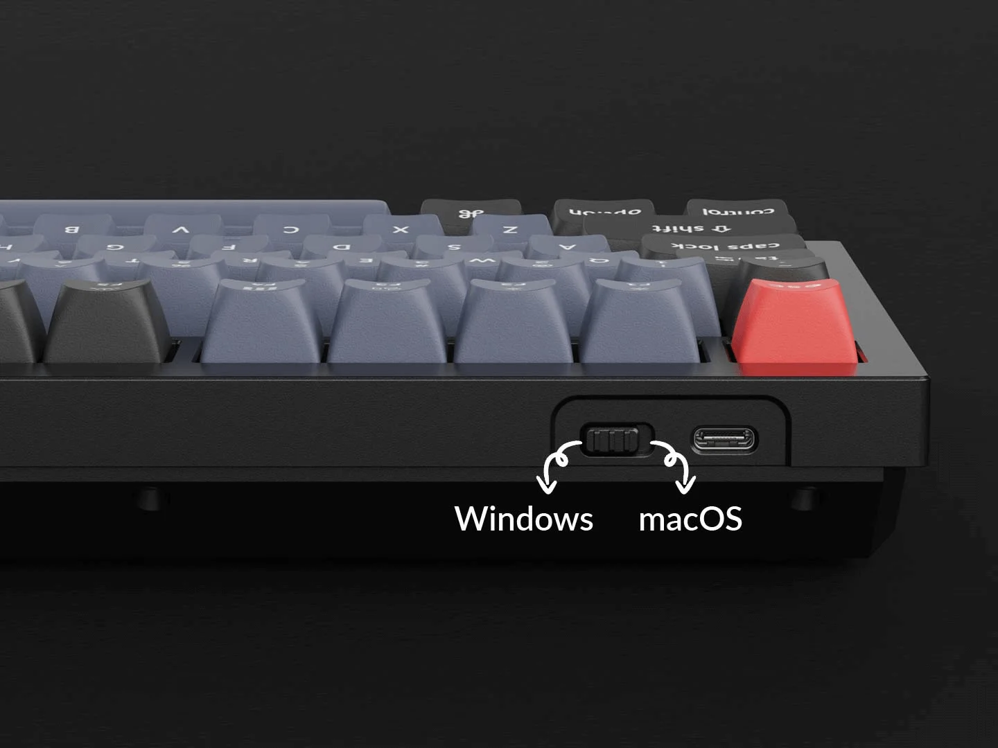 Imagem -02 - Keychron-tipo-c Teclado Mecânico com Fio q1 v2 Qmk Barebone Iso Personalizado 75 Layout Teclados para Mac Windows