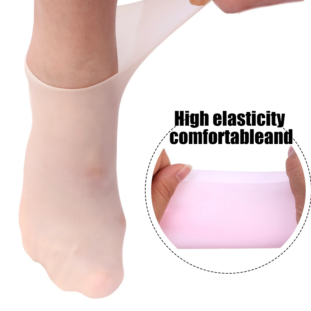 2PCS Silicone Socks Moisturizing Foot Socks Exfoliating Relieve Dryness Anti Cracked Dead Skin Remove Foot Pedicure Care Tools