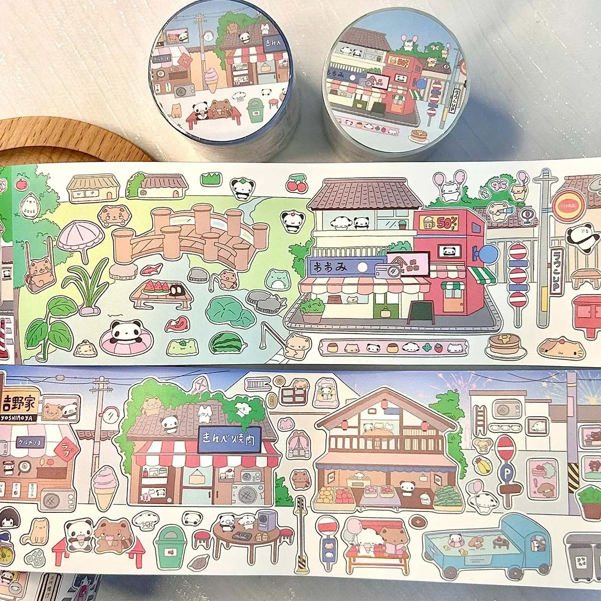 My Town Landscaping Stickers Antique Handbook Cute Animal Decoration Stickers