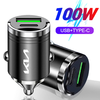 100W USB+Type C Car Charger Fast Charging Mini Pull Ring Car Charger For Kia KN Sportage Ceed Picanto Rio Forte K7 K5 K8 K3 Niro