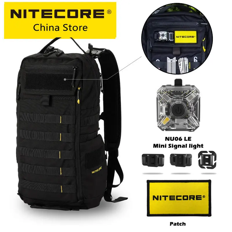 Nitecore BP18 18L Waterproof Travel Backpack Multi-purpose Commuter Trekking Fishing Sport Military Tactical  500D Nylon