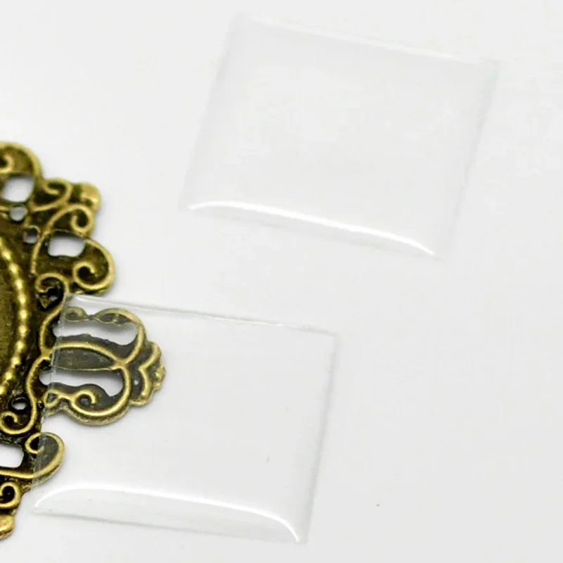 

20Pcs Epoxy Domes Resin Stickers Cabochons Rectangle Square Clear Jewelry DIY Findings Charms 20x18mm( 6/8"x 6/8")