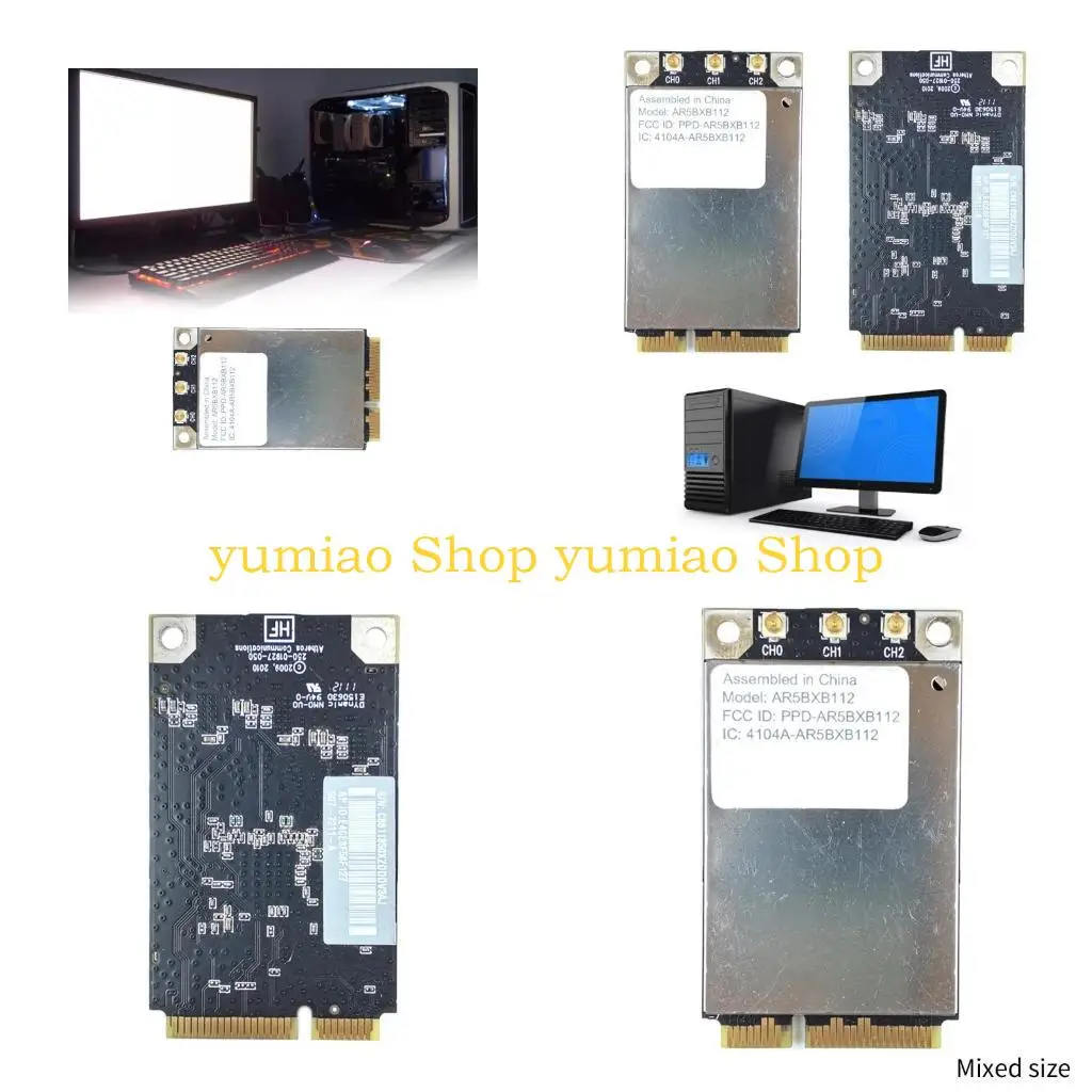 

587B AR9380 Mini PCI-E, двухдиапазонный Wi-Fi-карта, 2,4/5 ГГц, 450 Мбит/с, AR5BXB112, двухдиапазонный