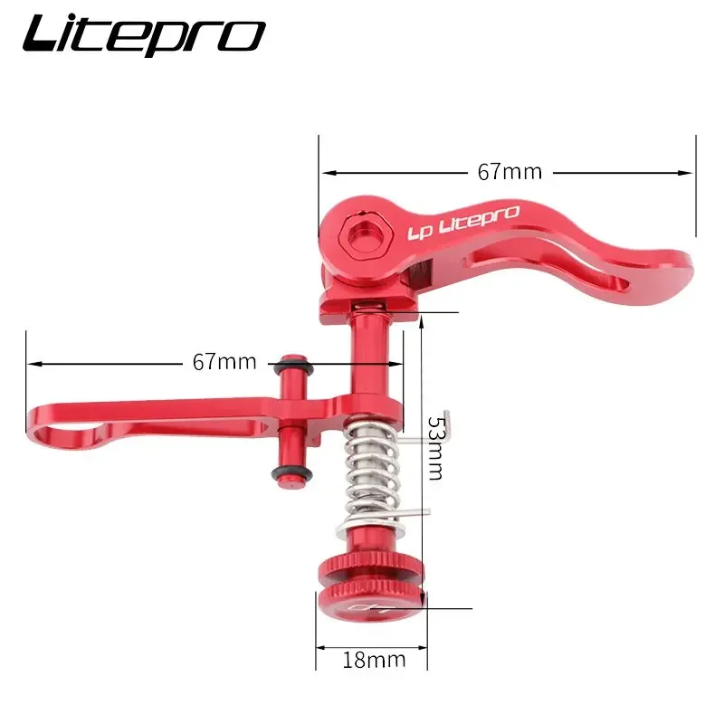 

36G LITERPO 4 colors Iamok CNC Bicycle Seat Post Clamp Folding Hook Ti + Aluminum Alloy For Brompton Seatpost Bike Part