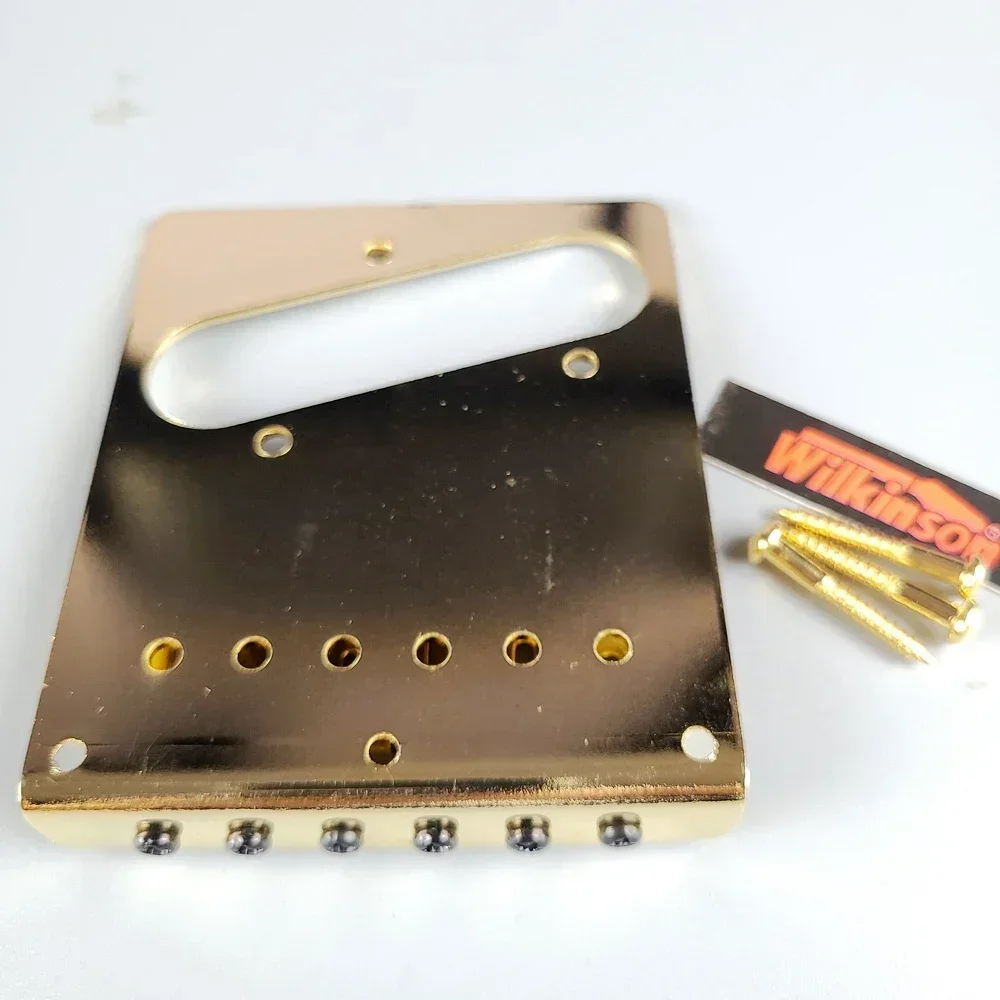 Wilkinson 52,5 mm 6 Sättel Modern TL Bridge für amerikanische ST TL Gitarre Gold WOT03 – Detail 5