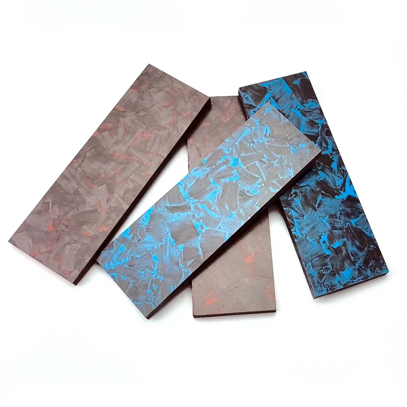 

2pcs/lot Colorful Crushed Carbon Fiber Marble Black Texture Knife Handle DIY Making Material Board Patch For EDC Tools Scale