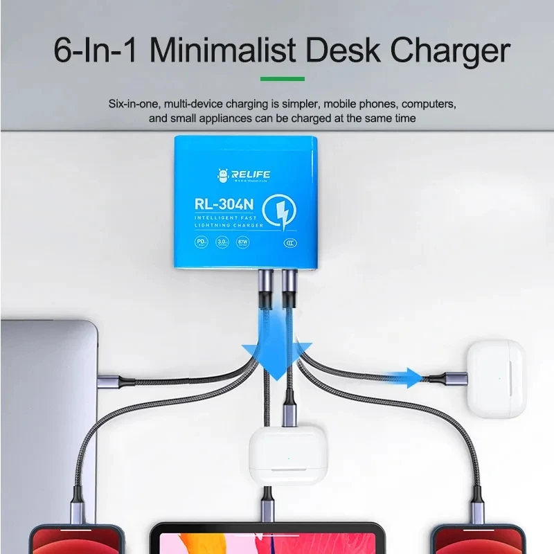 Imagem -04 - Relife-carregador de Relâmpago Smart Usb Display Digital Iphone Samsung Huawei mi Vivo Opop Flat Port Rl304p Rl-304n Rl-304s