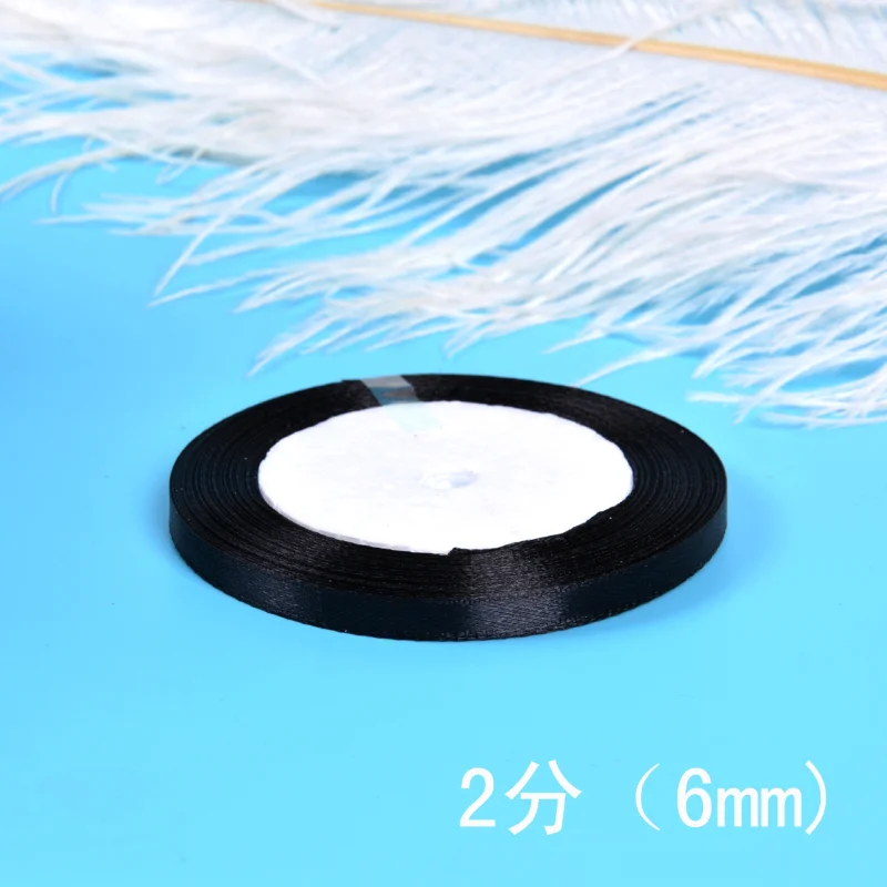 6-10-12-15-20-25-30-40-50-80 مللي متر شريط من الساتان الأسود عيد الميلاد الزفاف حفلة عيد ميلاد هدية التفاف شرائط الحرير DIY بها بنفسك الإكسسوارات القوس