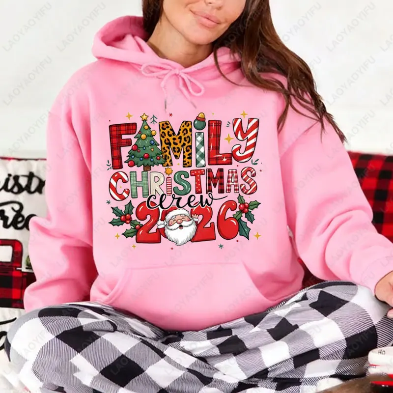 Sudadera con gráfico de renos navideños para mujer ¡Feliz año nuevo! Jerséis de moda Nuevo Otoño Invierno Sudaderas con capucha unisex Sudadera con capucha de vacaciones