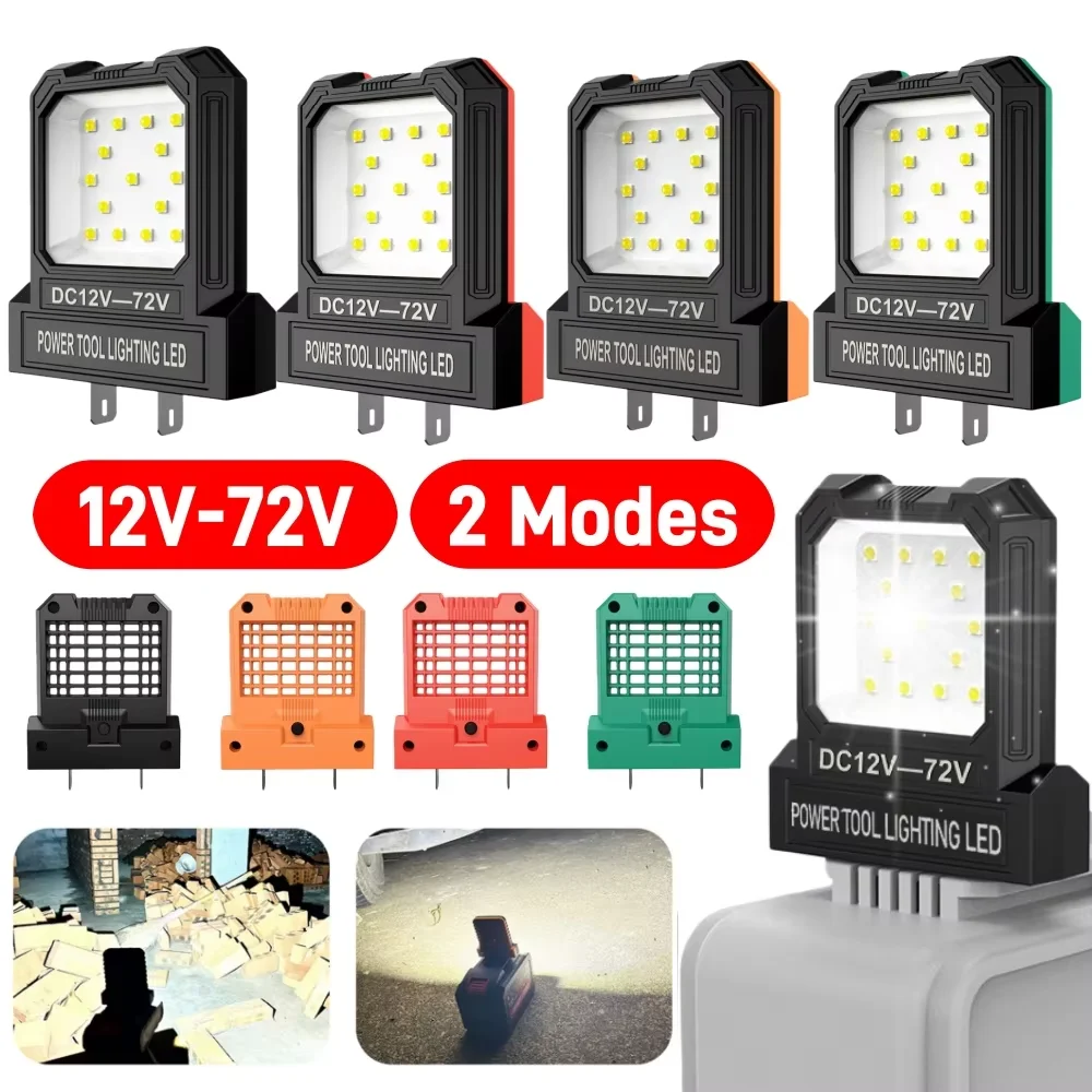 LED Work Light 14W LED Camping Lantern Mini Pocket Work Light Inspection For 12-72V Batteries Light Flashlight Camping Lights
