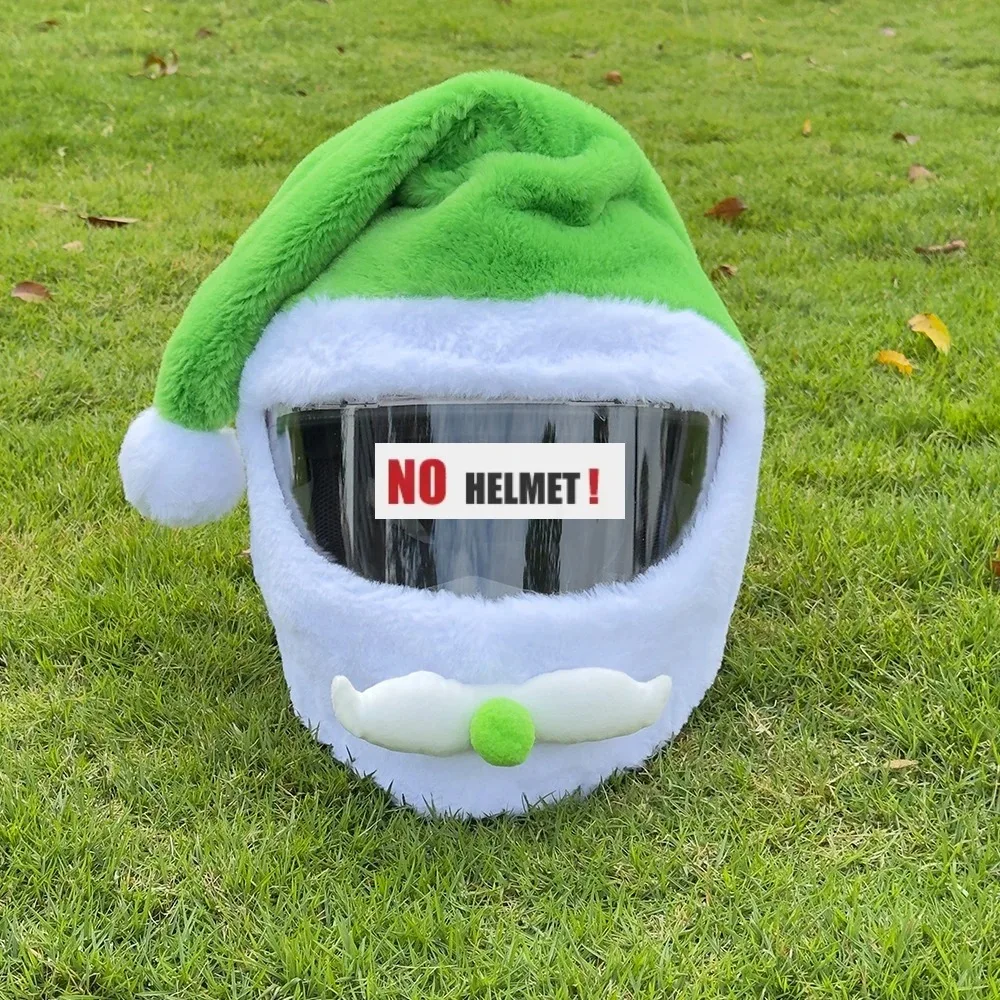 Universal Motorrad Weihnachten Helm Abdeckung Cartoon Elch Santa Claus Flauschigen Plüsch Set Weihnachten Cosplay Spleißen Kopf Abdeckung – Detail 9