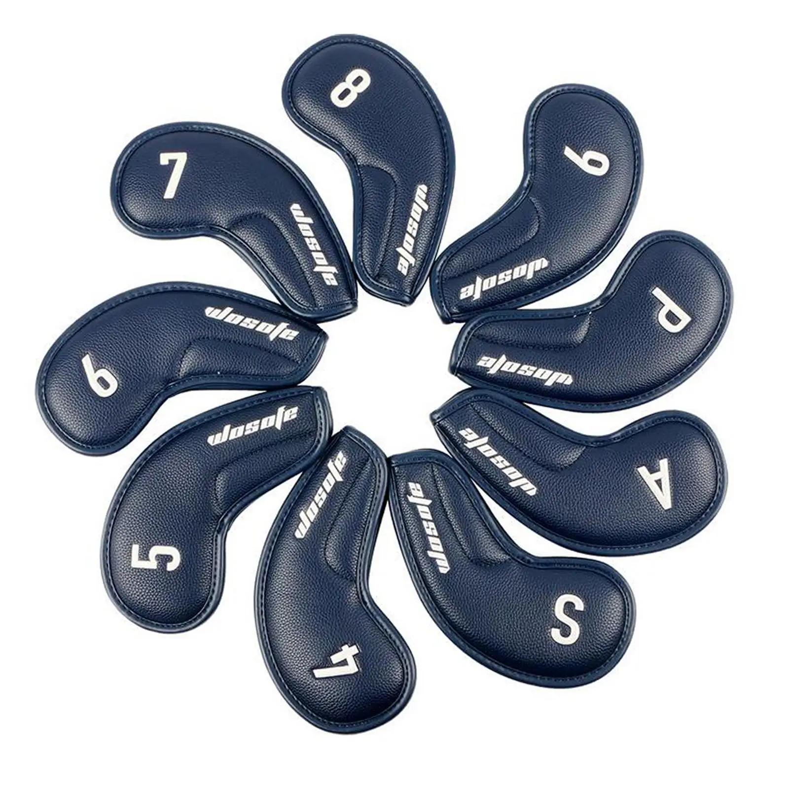 9x Golf Iron Covers Set Golf Club Head Covers Soft Anti-Scratch