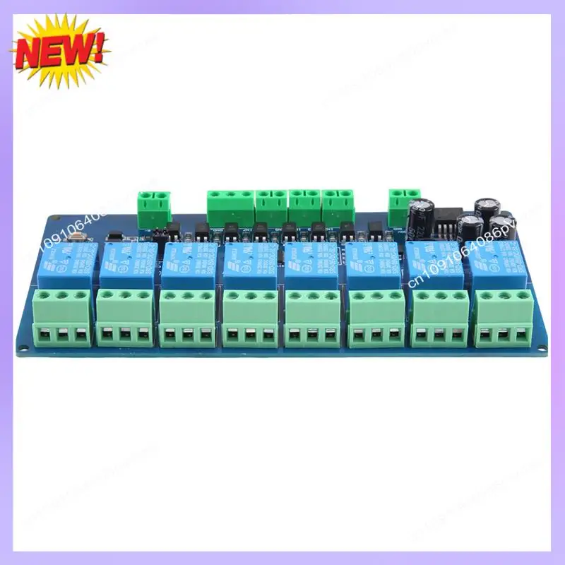 Module de relais T24C Modbus-Rtu 8 canaux Modbus RTU 8 entrées de commutation Communication RS485 TTL Durable facile à utiliser