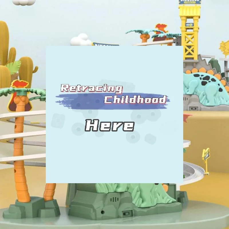 

Игровой набор «Динозавры-скалолазы»: электрическая горка-американские горки с подсветкой и музыкой, подарок для детей