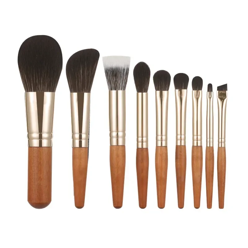 9 Stuks Mini Make-Up Borstel Set Voor Beginners En Beginners, Draagbare Reis Borstel Set, Complete Set Van Zachte Borstelharen Kleur Penselen
