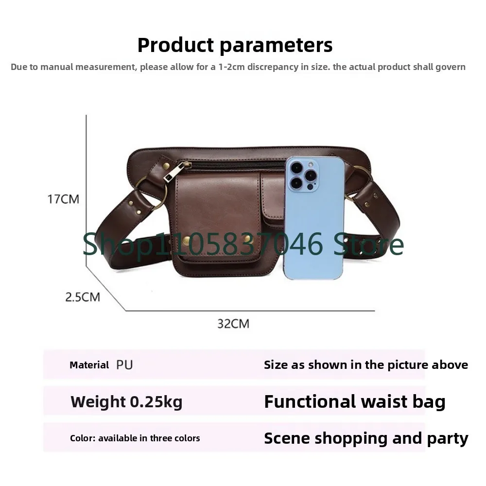 Outdoor cycling motorcycle women's waist bag, one shoulder crossbody bag, waterproof and convenient for holding mobile phone