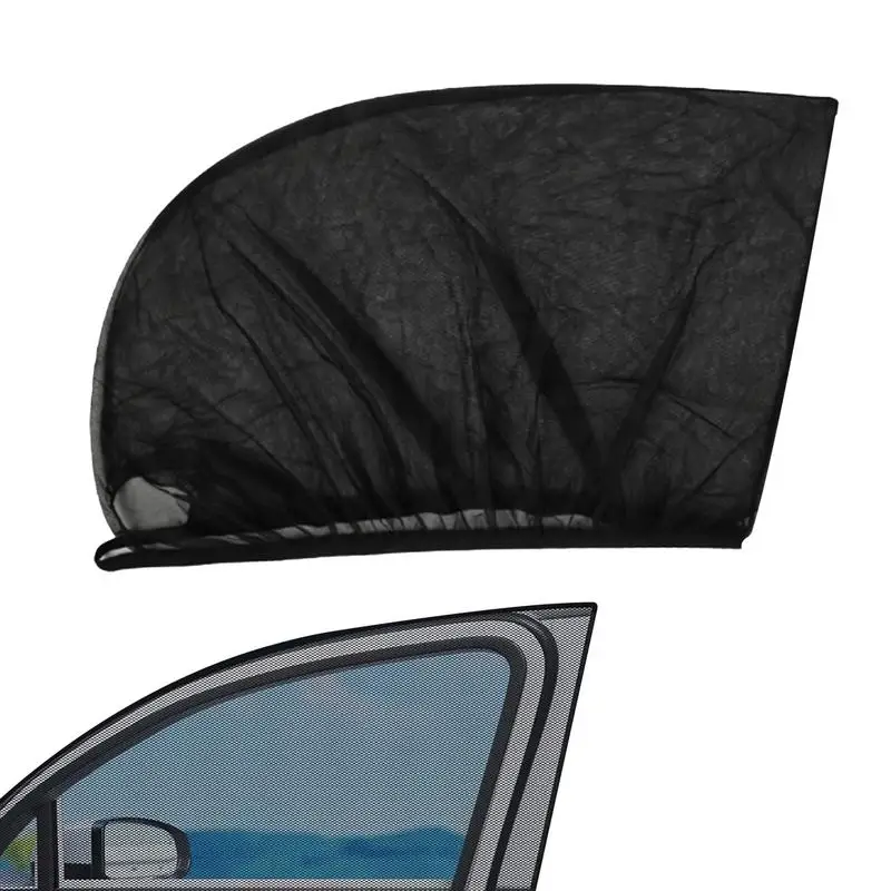 2pcs Car Side Window Screens Mesh Sunshade Cling Window Cover Uv Rays Protection Sun Shade Blocker Car Side Window Sun Shade