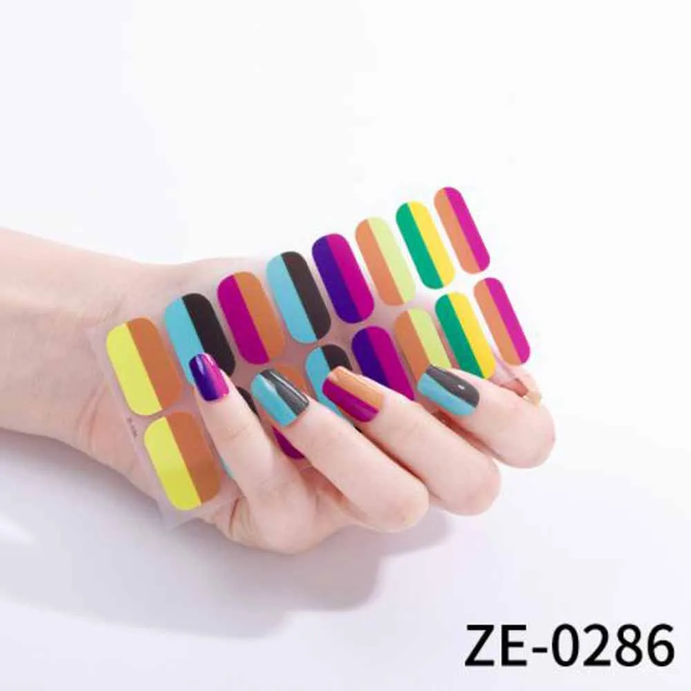

Nail Sticker Self Adhesive Nail Wraps for Girls Women Manicure Full Cover Decor Stickers Nails Slider Decoration