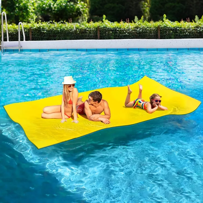 

Плавающий коврик Lily Pad, плавающий коврик для озера, 3-слойная устойчивая к разрыву пена XPE с банджи-троссом длиной 16,4 фута,