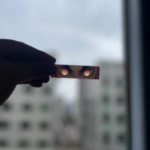 Arylischer Dämon -Tötungs -Schlüsselbund, Rengoku Kyoujurou, rechteckige leuchtende Augen, Standard -Doppelseiten, Anhänger -Rucksack, Weihnachtsgeschenk 6 Hauptverkäufe Tanjiro Kamado Ohrringe - №5