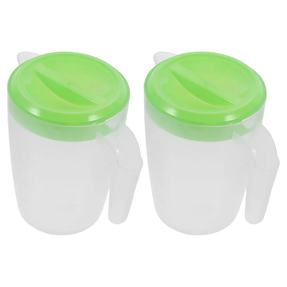

2pcs Plastic Water Pitcher Large Capacity Leakproof Juice Jars for Restaurant Bar Juices Beverage Container Sturdy