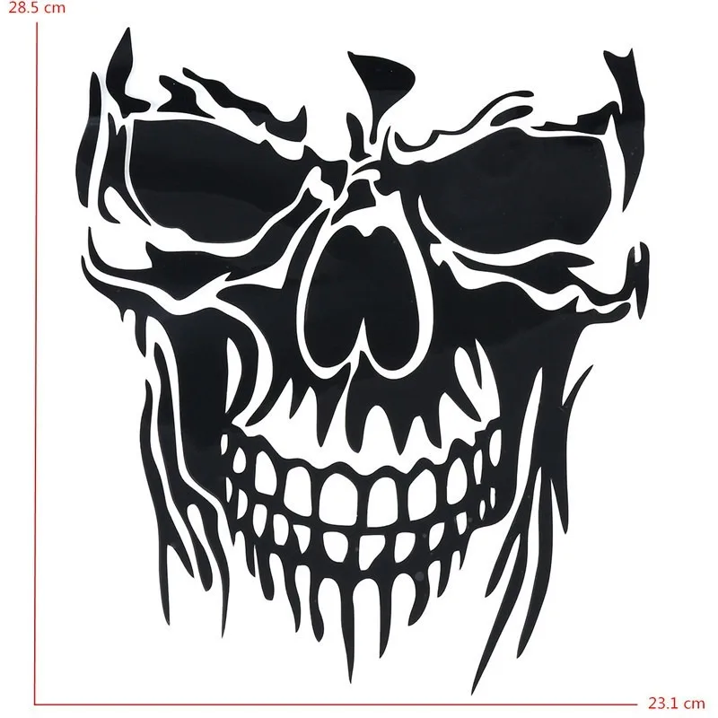 Car back window skull sticker Ghost Ghost Rider Punisher Skull Funny car sticker reflective car sticker