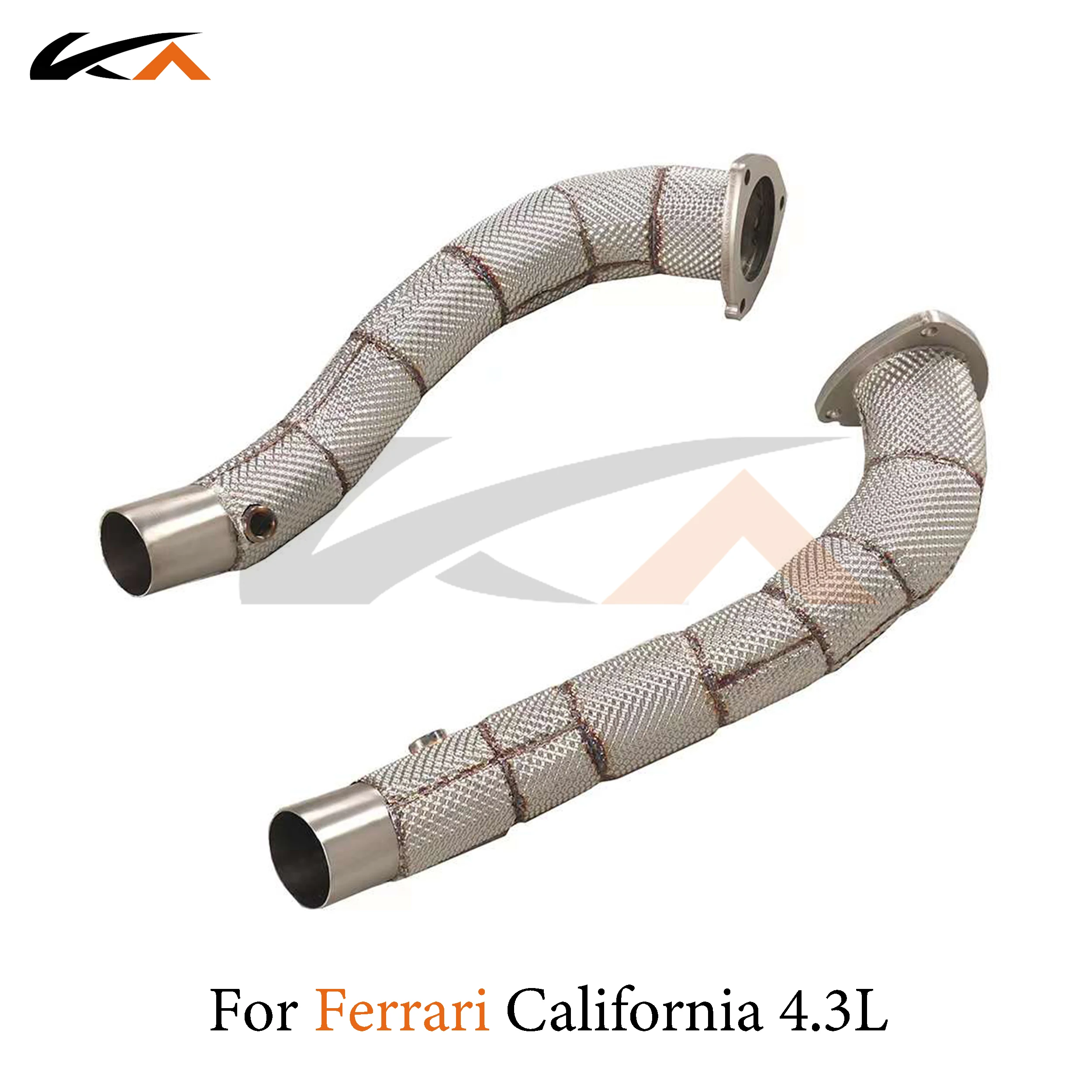 KA Tuning downpipe exhaust stainless steel headers for Ferrari california 4.3l performance auto parts heat shield catalysis