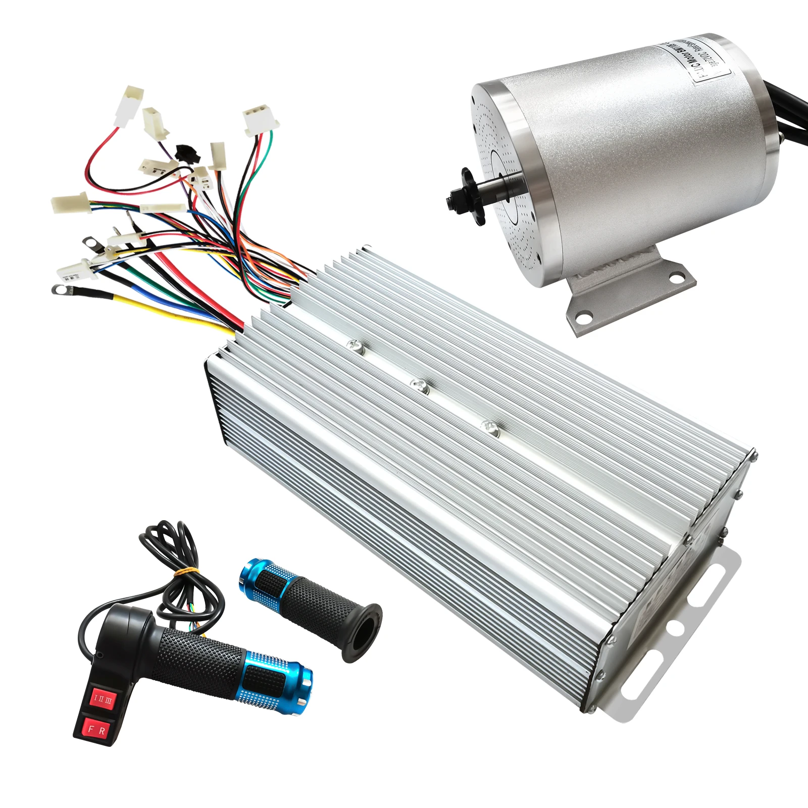 

Комплект бесщеточного двигателя постоянного тока 72В 3000Вт 6600 об/мин с 3-скоростным контроллером и функцией реверса для электровелосипедов, картов, скутеров, мотоциклов