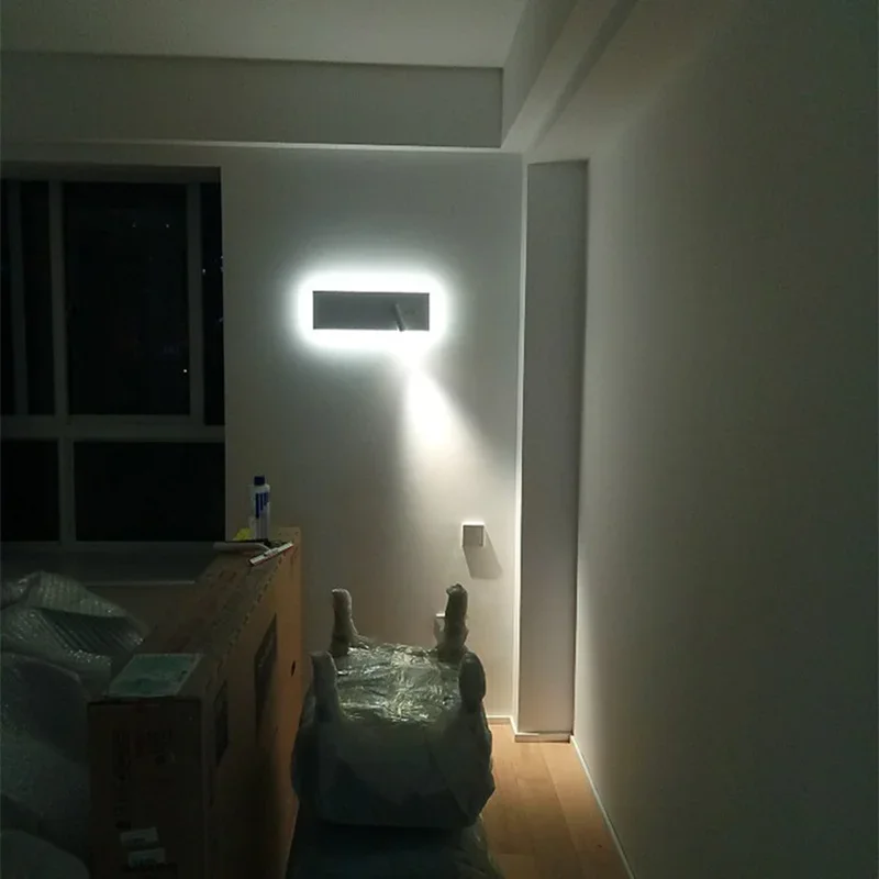 Imagem -06 - Luminária de Parede Led L40 cm W12cm para Quarto Iluminação para Estudo Sala de Estar Ajustável com Interruptor Liga Desliga