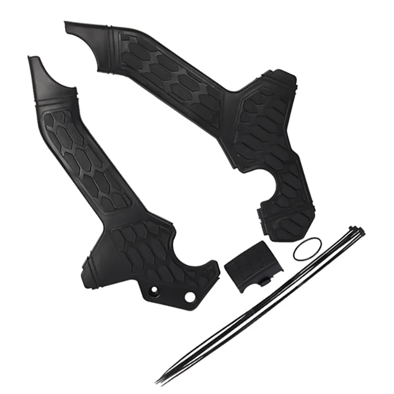 BB-Motorcycle Frame Guard Side Protection Cover Fairing Protector Panel Accessories For Honda CRF300L CRF 300L(Black) Replacemen