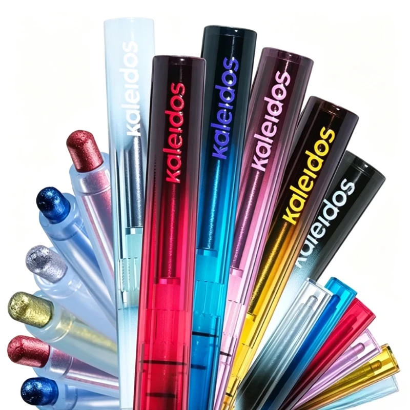 Kaleidos Automatic Gel Pencil Waterproof Eyeliner Chameleon Colour Long Wear Glitter Metallic Waterproof Eye Liner Pen Makeup