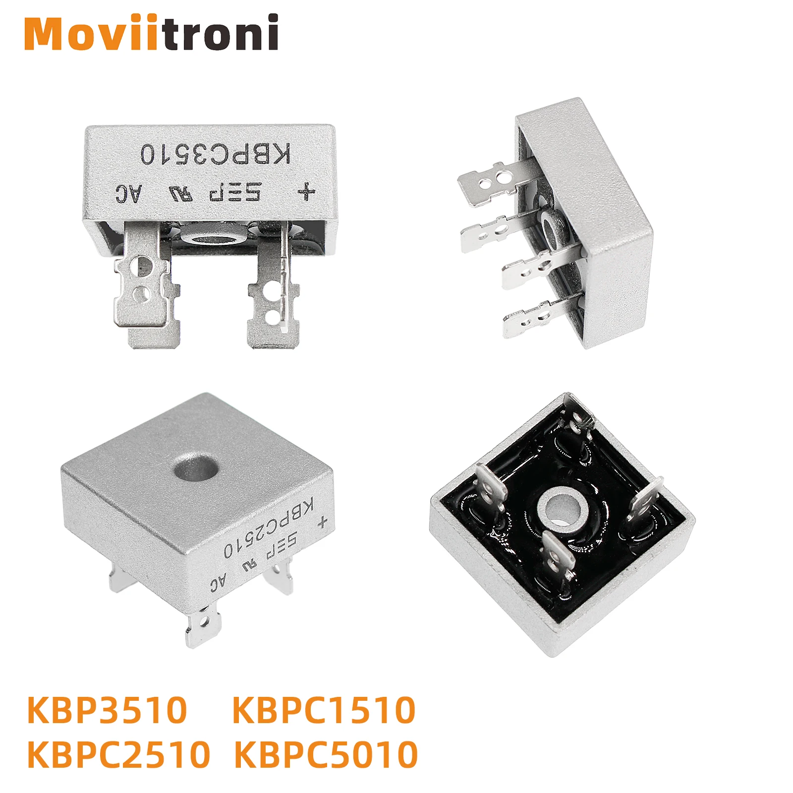 مقوم جسر ديود kbpc5010 kbpc1510 kbpc2510 pcb3510 50a v مكونات إلكترونية أحادية الطور ، 2
