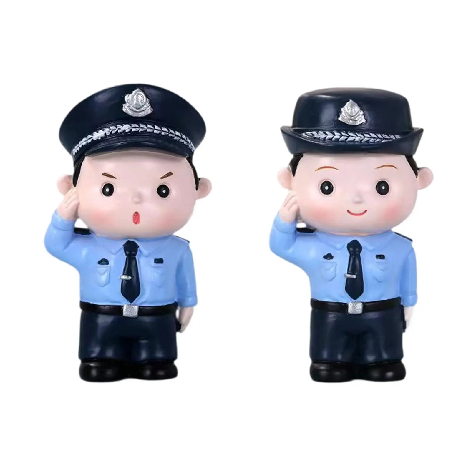 Figurina di polizia dipinta a mano Diorama Figurina di personaggi Modello di persone minuscole per paesaggi Paesaggio Foto Puntelli Accessori decorativi