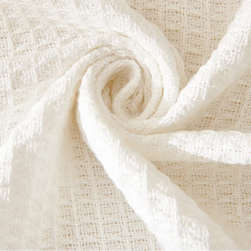 Nordic Sofa Throw Blankets Outdoor Camping Picnic Large Blanket Leisure Relax Beach Towel white Travel Rug Tassels Linen