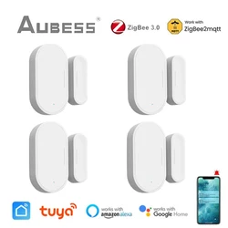 Tuya Zigbee 3.0 czujnik okna drzwi inteligentne drzwi do domu czujnik otwarcia zamknięcia SmartLife kontrola aplikacji za pośrednictwem Alexa Google Home Zigbee2MQTT