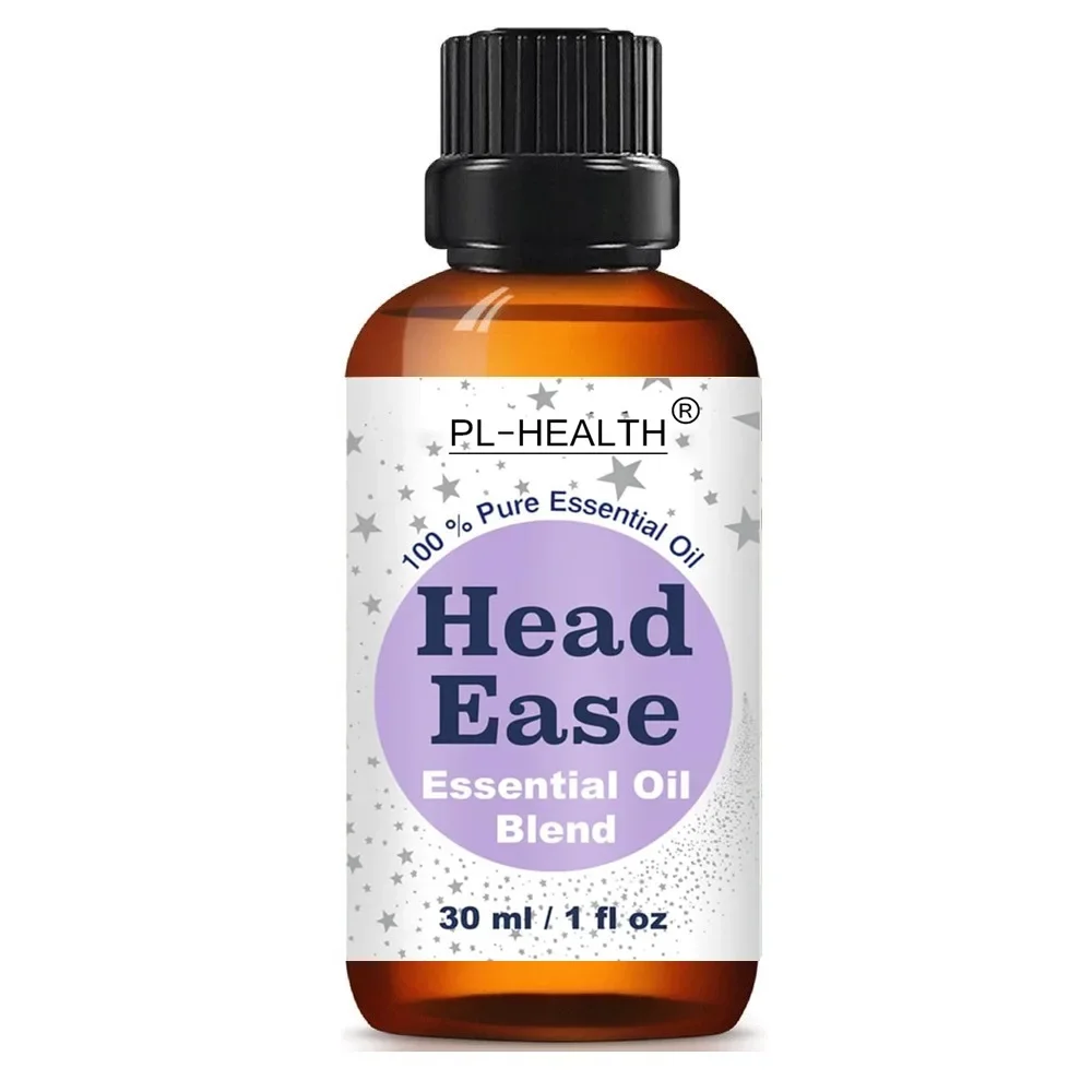 30ML Essential Oil Blend for Head Ease Aromatherapy with Lavender, Peppermint, Rosemary, Wintergreen, Marjoram and Frankincense