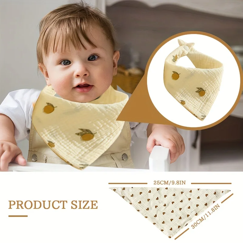 1Pcs Muslin Baby Bibs Drool for Boys Girls, Unisex - Soft & Stylish Teething Bibs for Babies