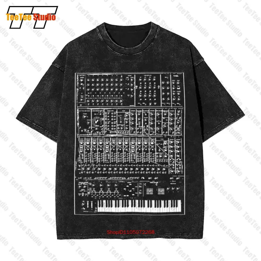 Synthesizer Vintage Oversized T-Shirt Analog Moog Modular 80S Synth Keyboard Piano Korg F4VC