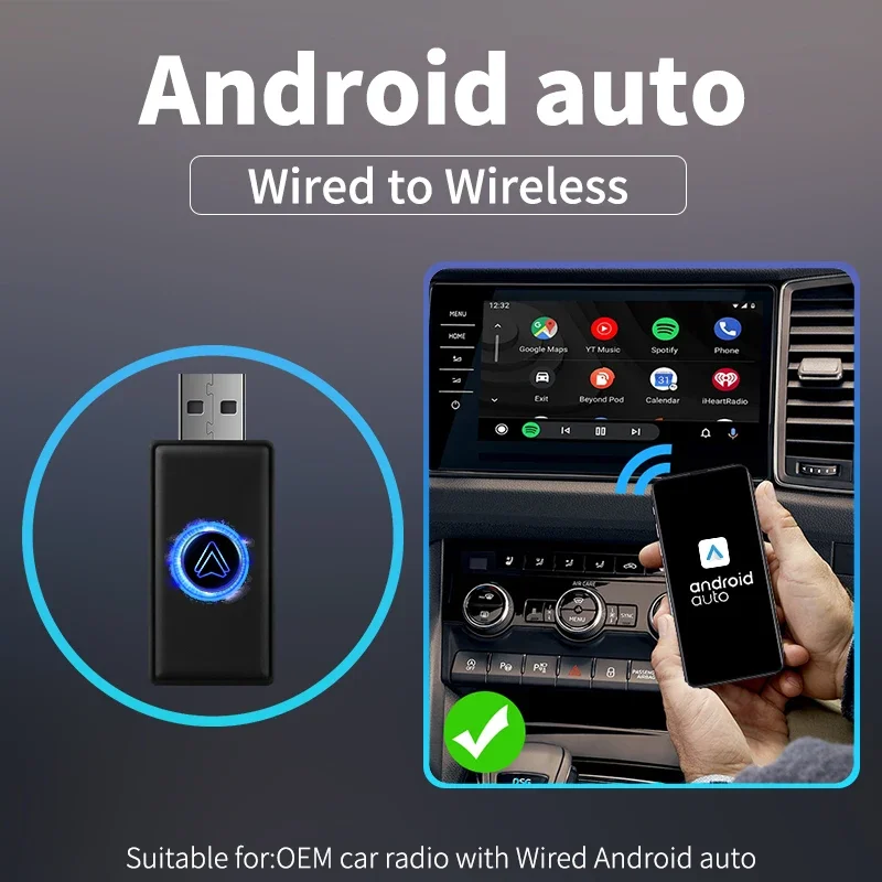 

Смарт-адаптер для Android, беспроводной адаптер для автомобиля, проводной USB-адаптер для подключения