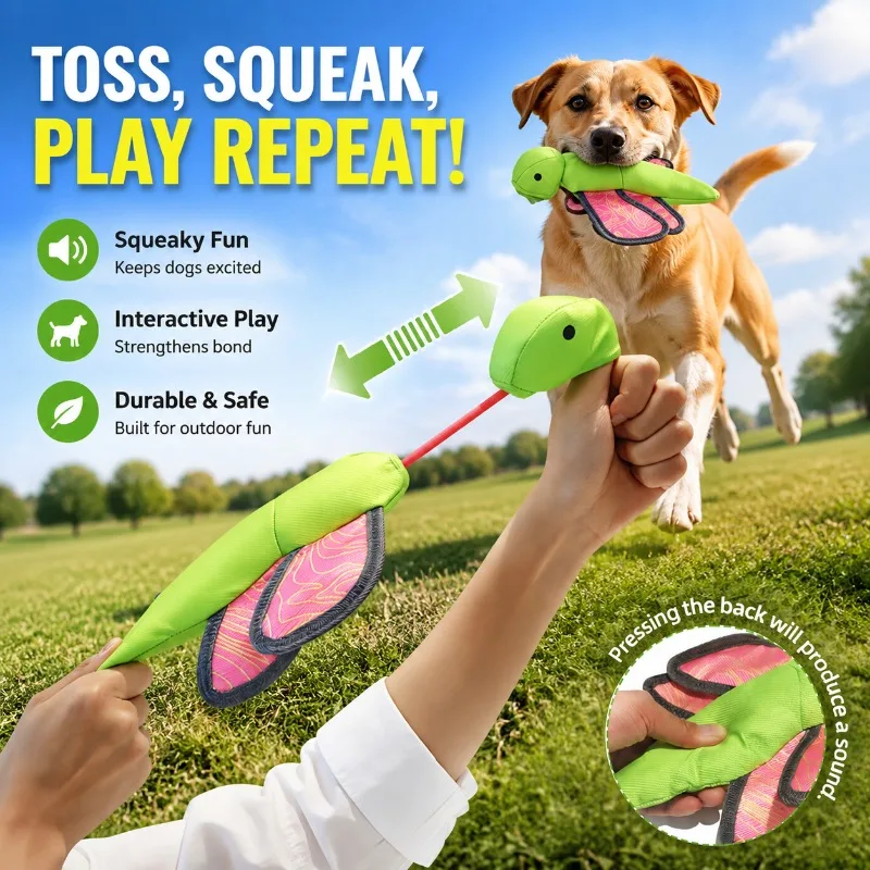 

Popular Interactive Pet Throwing Toy Sound Making Oxford Cloth Launchable Flying Plaything Outdoor Sport Training Supplies