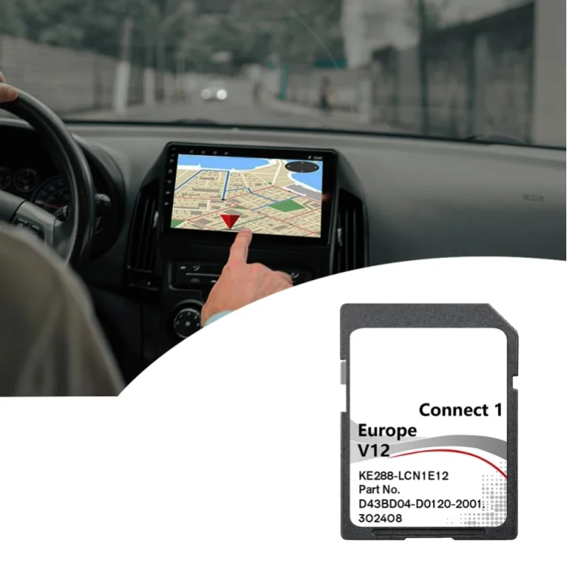 Connect1 V12 Sat Nav 2022 EU-Karte für Nissan Cabstar NV200 X-Trail Qashqai Note Micra Juke Auto-Navigations-SD-Karte KE288-LCN1E12