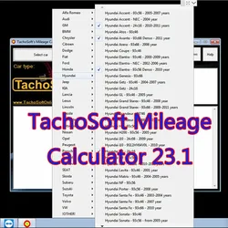 For TachoSoft Mileage Calculator 23.1 with CrackFull Version Support Many Car Brands Auto Repair Software EEPROM ECM