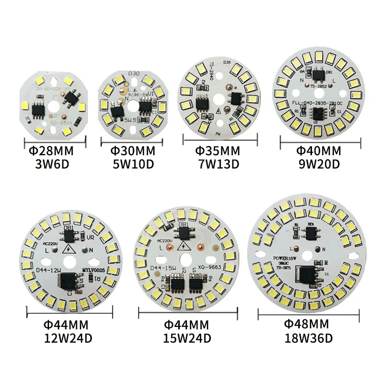 

LED Linear Light Source Board Free Drive Circular High Voltage 220V 5W 7W 9W 12W 15W 18W Constant Current Board Bulb Module SKD