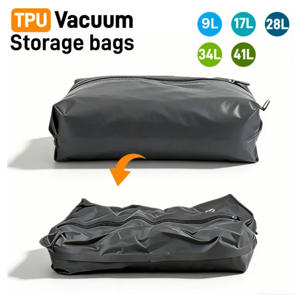 

Vacuum Storage Organizers Bags for Travel, Compression Luggage Cubes, Space Saver Clothes Packing Bags for Suitcase & Moving
