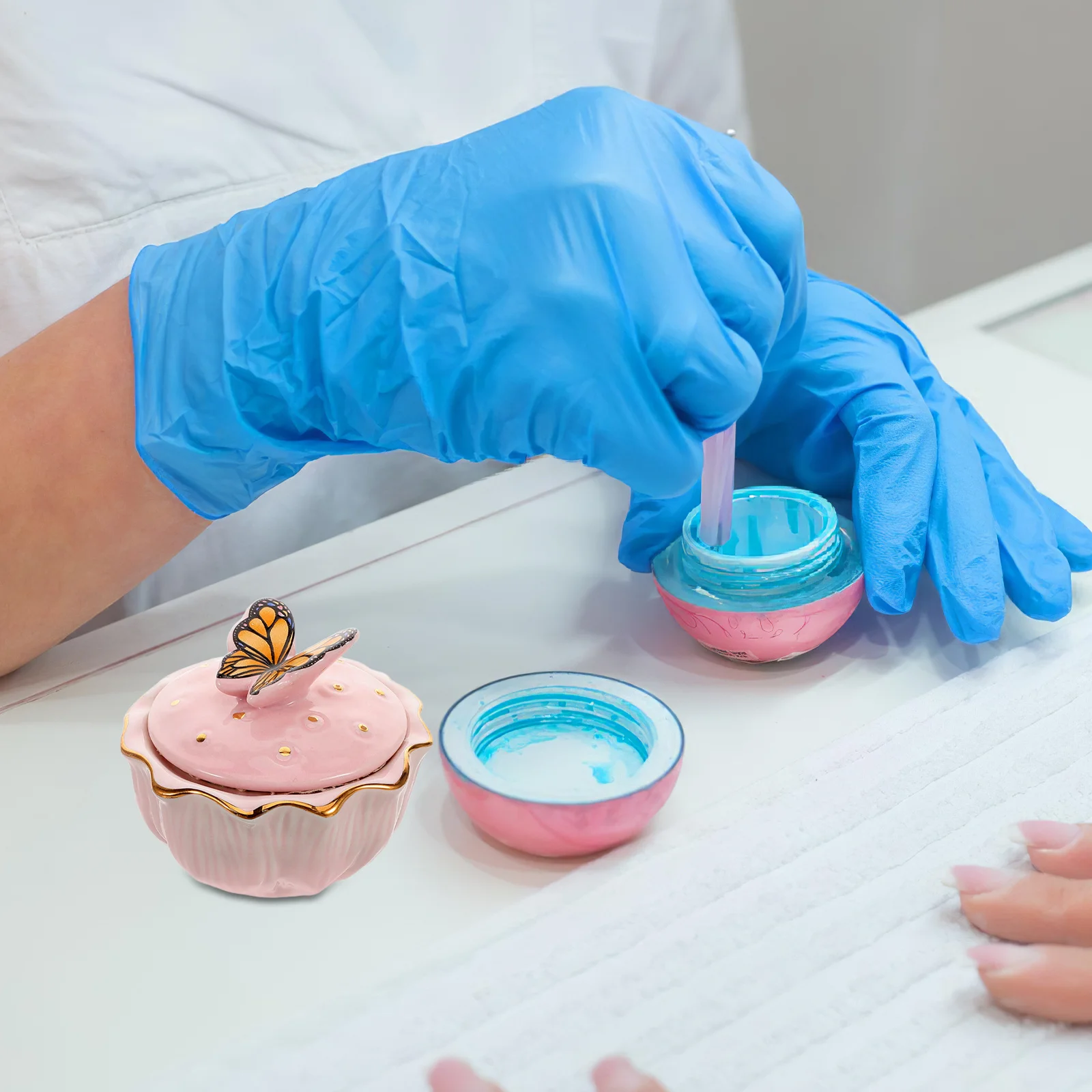 Ceramic Nail Art Brush Cleaning Cup With Filter Multi Functional Dappen Dish For Salon Home Use Nail Brushes Washing Cup